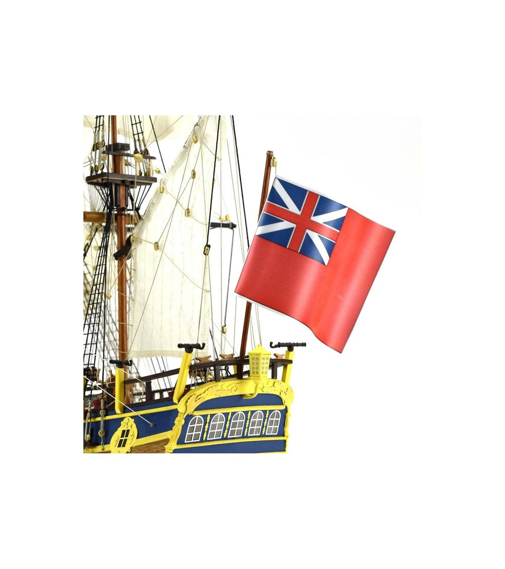 Vessel HMS Endeavour. 1:65 Wooden Model Ship Kit