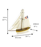 Corsair Cutter Le Renard. 1:50 Wooden Model Ship Kit